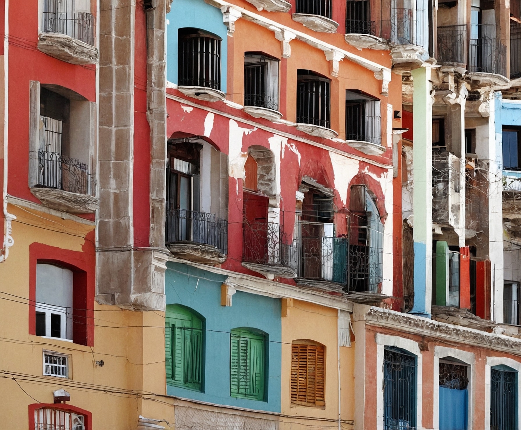 Fachada urbana con acabado renovado